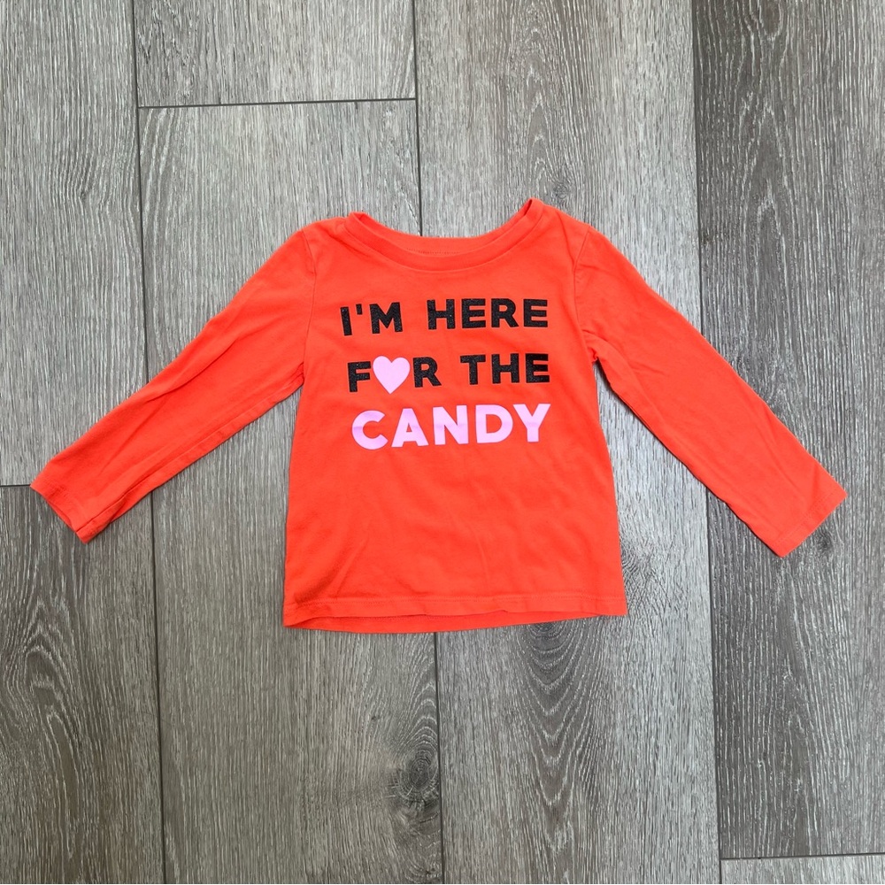 OSHKOSH LONG SLEEVE HALLOWEEN SHIRT ORANGE 2T